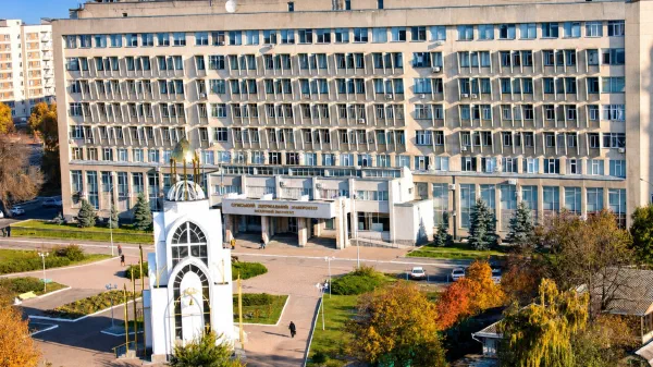 The main building of Bohdan Khmelnytsky National University of Cherkasy, Ukraine.